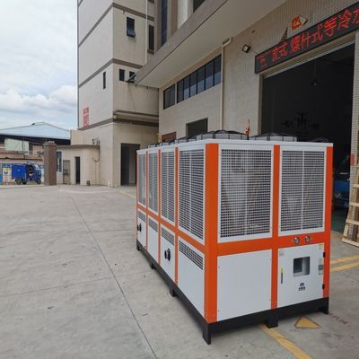20HP एयर कूल्ड स्क्रू चिलर आसान स्थापना एल्यूमीनियम प्लास्टिक ब्लिस्टर पैकेजिंग के साथ