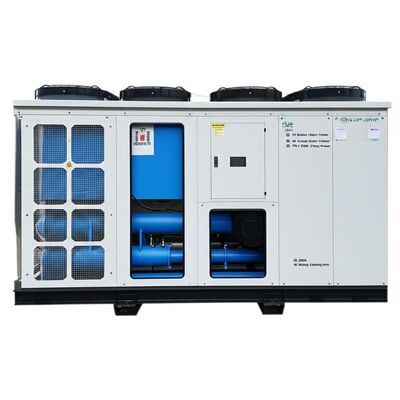 शीतलन क्षमता 10 से 500 टन एयर कूल्ड वाटर चिलर 380V 3Ph 50Hz पावर सप्लाई 0.75KW पंप पावर ऊर्जा शीतलन इकाई